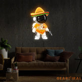 Astronaut Mexican Guns Led Neon Acrylic Artwork